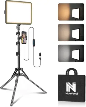 Niceveedi 445022461461 1-pack Photography Lighting Kit 2800-6500k Bi-color Led Video Light K