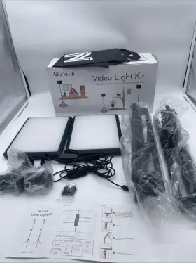 Nv-12ht Niceveedi 2-pack Led Video Light Kit Studio 2800-6500k With Tripods