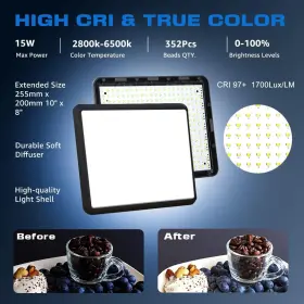 Nv-12l1p Niceveedi 1-pack Led Video Light Kit Photography Lighting 2800-6500k Dimma #2