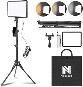 Nv-12l1p Niceveedi 1-pack Led Video Light Kit Photography Lighting 2800-6500k Dimma