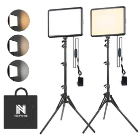 Nv-12ltkt Niceveedi 2-pack Photography Lighting Kit 22w Led Video Light 2900-7000