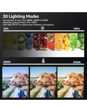 Nv-l12 Niceveedi Black Adjustable Brightness Photography Video Light Set Up Kit #3