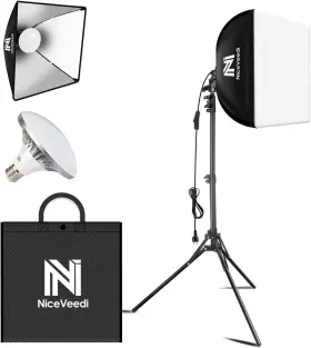 Nv-sl161p Niceveedi Softbox Lighting Kit 16ftft X Photography With 63 Inch Tripo