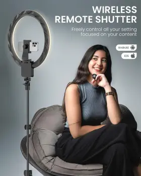 R101 Novteke 12ftft Ring Light With 62ftft Extendable Tripod Stand Selfie Sta #3