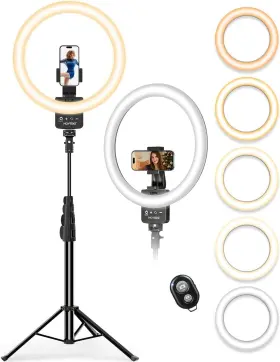 R101 Novteke 12ftft Ring Light With 62ftft Extendable Tripod Stand Selfie Sta
