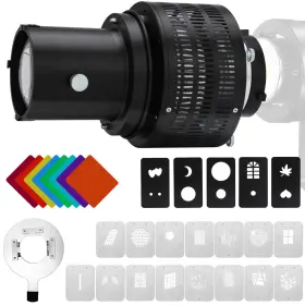 Flz-007 Nulbofu Bowens Mount Spotlight Conical Optical Snoot Kit Photography Studio Lighting
