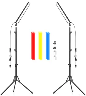 Obeamiu 762704323112 2 Pack Led Video Light Wand Stick 5600k Photography Lighting Kit Wi