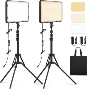 P200a Obeamiu 2-pack Led Video Light Kit With 63ftft Tripod Stand 20w Photography