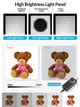 Obest 784482993134 Puluz Product Photography Light Box And Upgrade Soft 16 Inch X Photo W #2