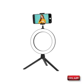 On Air 841351172585 8 Inch Portable Led Ring Light With Desktop Stand And Phone Holder