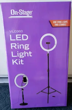 Vld360 On-stage Led Ring Light Kit 2 Stands 1 Bluetooth Remote