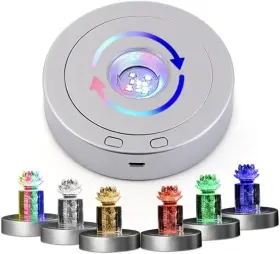 Kb110 Onepec Rotating Led Base - Positive And Negative Rotation Display With 7 Silver