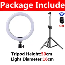 Onestop-stores 445004517551 Led Selfie Ring Lighting Photographic Lamp Usb Remote Fill Light For