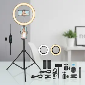 Mac052461n Onetify Led Ring Light With Phone Tripod Stand Kit 10 Inch