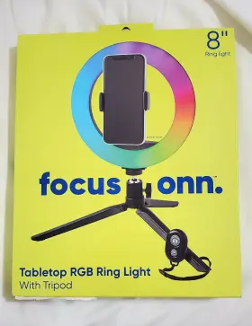 94346114085 Onn 8 Inch Ring Light Tabletop Rgb With Tripod Stand For Selfie Youtube Tiktok Live