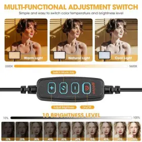 Ds-led001-bk Opking Photography Lighting Kit With 4 Color Filters Dimmable 5600k Usb Led Studio #3