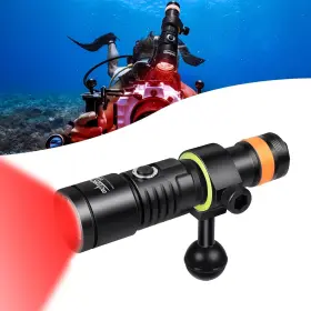 Orcatorch-d530-red Orcatorch D530v Red Led Dive Light 160 Lumen Scuba Diving Video 120 Degrees