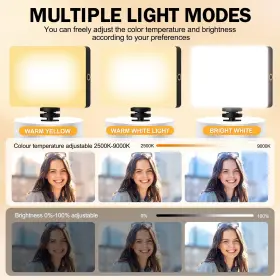 Orfastar 702401619538 Phone Light 120 Led Selfie For Iphone 8000mah Rechargeable C #3
