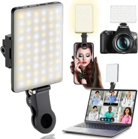 Orsoirgifon 726084563537 60 Led Portable Selfie Light Video Conference Lighting With Clip And Camera Tripod