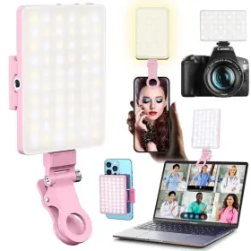 Orsoirgifon 782765724642 60 Led Portable Selfie Light Video Conference Lighting With Clip And Camera Tri
