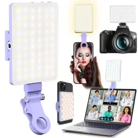 Orsoirgifon 782765724666 60 Led Portable Selfie Light Video Conference Lighting With Clip And Camera Tri