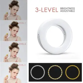 Oternal 715668740440 Selfie Ring Light Rechargeable Portable Clip-on F #2