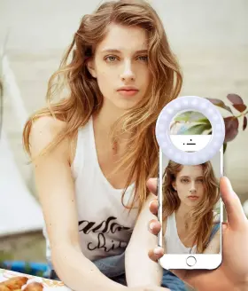 Oternal 715668740440 Selfie Ring Light Rechargeable Portable Clip-on F #3