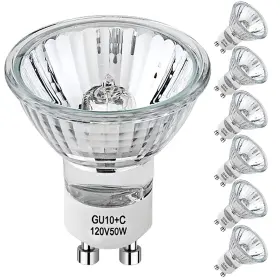 De-znjs-0317-372 Paeorrorl Gu10 Halogen Light Bulbs 50w 120v Mr16 Bulb With Glass Cover Dimmable C