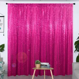 Partisout 884048702504 Sequin Backdrop - 7ftx7ft Glitter And Sparkle Curtain For Party Wedd
