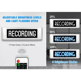 Led-002 Paxisch Recording Led Sign For Twitch Tiktok Youtube Streamers/gamers - Live Stream #3