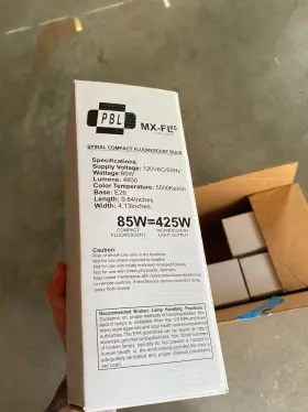 Pbl-mx-fl85 Pbl Mx-fl85 8 Count Watt Spiral Compact Fluorescent Bulb- 4800 Lumens #3