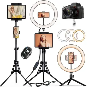 Pe118-0090-01 Peyou 12 Inch Selfie Ring Light With Tripod Stand 72 Tall And Mini Desktop