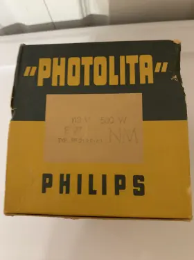 Pf218e Phillips Vintage Photolita Bulb 110v 500w E27 Type Pf218e/43 #2