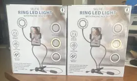 Pinnacle Brands Llc 810025097738 Selfie Ring Led Light With Phone Holder And Adjustable Lighting - 2 Pack
