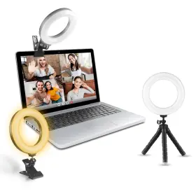 Dkrltsd0a Pioenimage Video Conference Lighting Kit Ring Light For Desk Laptop Wit