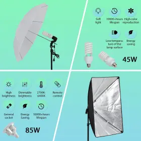 Pioneerworks 196336562821 Photography Lighting Kit With Backdrops 8.5ftx10ft Backdrop Stand 5 Tripod #3