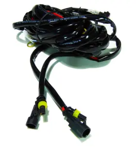 W02-rly Plasmaled 200w 100w X 2 Led Light Bar Relay Wire Kit Dual Output Black Housing