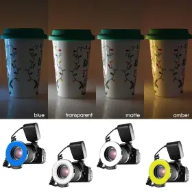 Ploture 797566975889 Flash Light With Lcd Display Adapter Rings And Diff-users Works Ca #2
