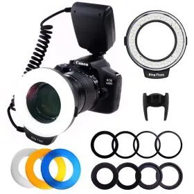 Ploture 797566975889 Flash Light With Lcd Display Adapter Rings And Diff-users Works Ca