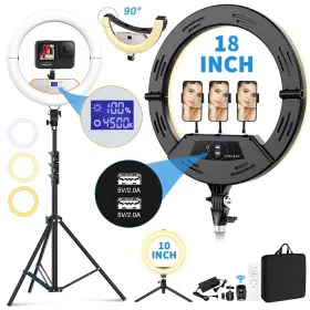 18zd Polypower 18 Inch Ring Light Wiht Stand 10 Foldable Large For Ipa