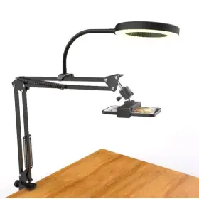 Pozliv 799513841896 Overhead Camera Mount With Ring Light Flexible Articulating Phone Arm Stand