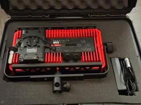 Pract802 Practilite 802 Light Red V-mount Battery Plate Barn Doors And Nanuk Hard Case #2