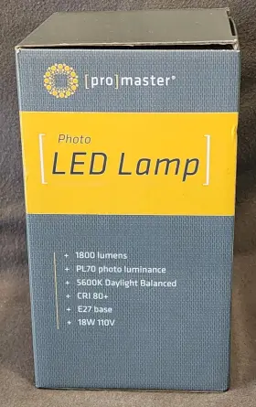 Pro6004 Promaster Brand New Led Studio Lamp 18w - 5600k Daylight- Pl70 Photo Balanced #2