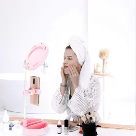 Prl6cn Prosoleg Portable Multipurpose 6 Inch Led Makeup Mirror And Ring Light In Foldable Van