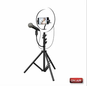 Rl10 Prostudio Led Ring Light 10 Inch Station W Microphone Phone Holder Extendable Tripod Stand