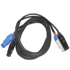 Xc-pwc14-dmx10 Prox Prxcc14dmx10 10ft 14 Awg Powercon Blue-m To Gray-m Dmx-3 Xlr-m Xlr-f