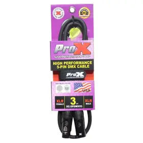 Prxxc5pdmx03 Prox Xc-5pdmx03 3ft 5-pin Dmx Xlr5-m To Xlr5-f High Performance Cable