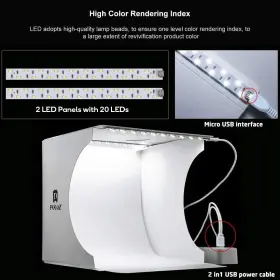 Puluz 700401513368 Mini Photo Studio Super Bright Photography Light Box Lightbox Portable Shooti #3