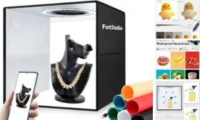 Fot30cmb Puluz Light Box And Photo Photography Portable 12 Inch X12 Studio Kit With 120 Leds &