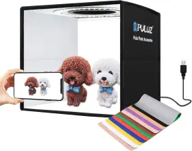 Gls3535555586904us Puluz Led Photo Studio Light Box Portable Folding Photography Shooting Tent Kit